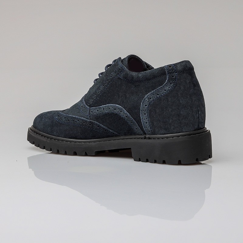 Chaussure Derby compensée Homme | Bleu +6,5 CM | Mario Bertulli