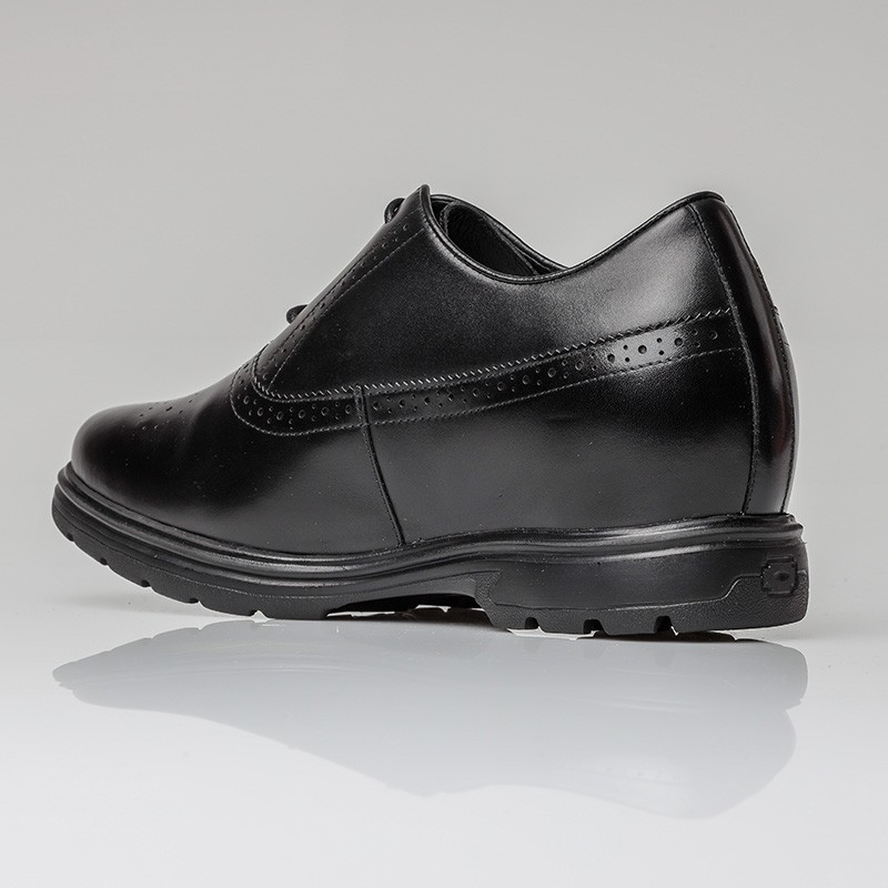 Chaussure Derby compensée Homme | Noir +8,5 CM | Mario Bertulli