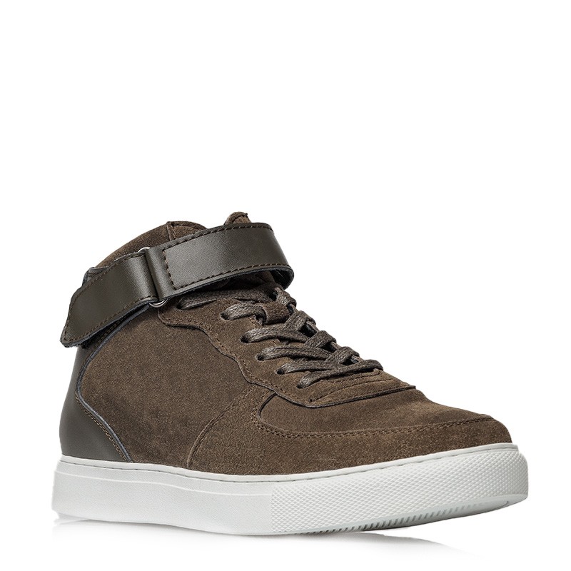 Sneaker talon compensé Homme | Kaki +5 CM | Mario Bertulli