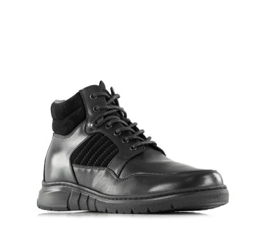 Bottineses compensées Homme | Noir +6.5 cm | Mario Bertulli