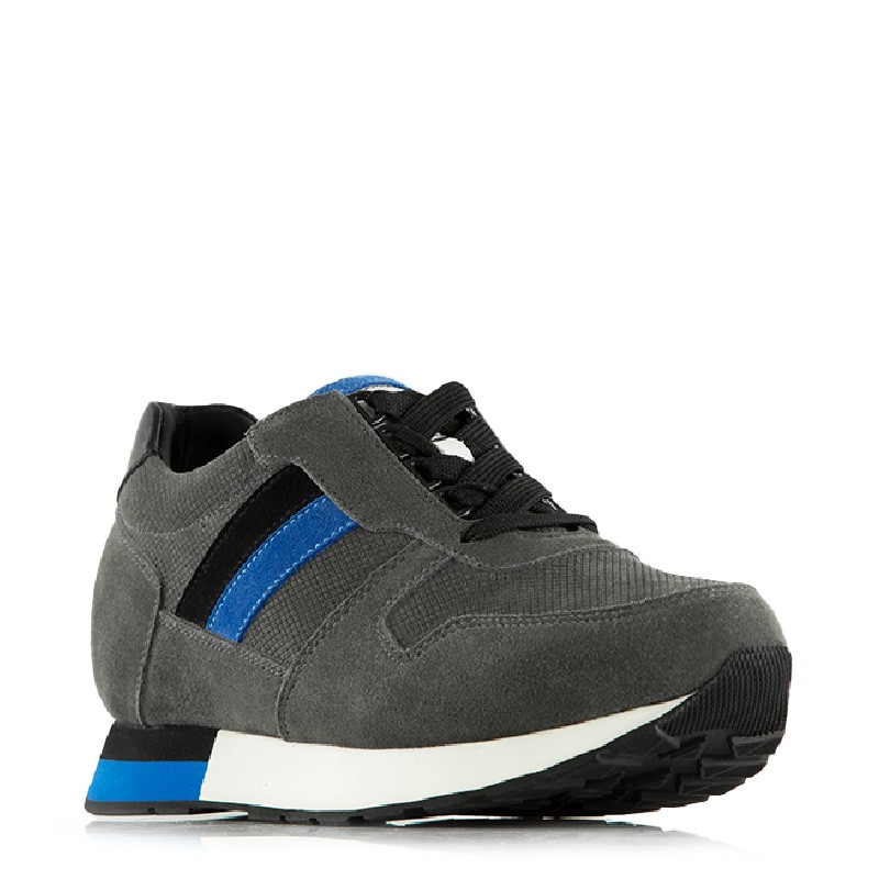 Basket Homme rehaussante | Gris +7 cm | Mario Bertulli