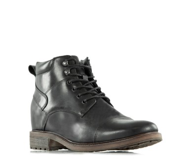 Bottines fourrés compensées  Homme | Noir +7.5 CM | Mario Bertulli