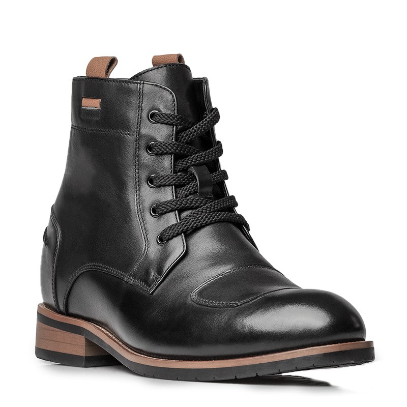 Bottes compensées Homme | Noir +8 CM | Mario Bertulli