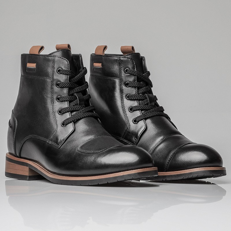 Bottes compensées Homme | Noir +8 CM | Mario Bertulli