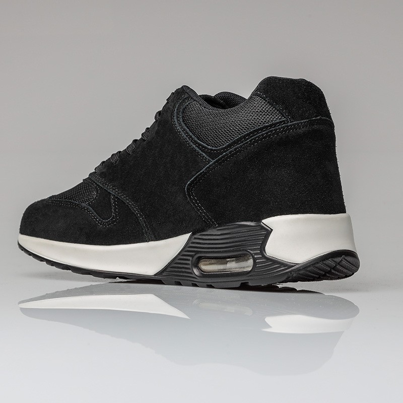 Basket Homme rehaussante  | Noir +7 CM | Mario Bertulli