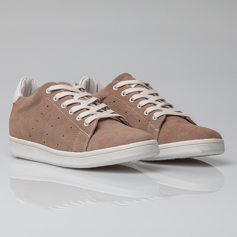 Sneaker talon compensé Homme | Beige +5,5 CM | Mario Bertulli