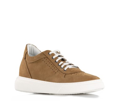 Sneaker talon compensé Homme | Camel +7 cm | Mario Bertulli