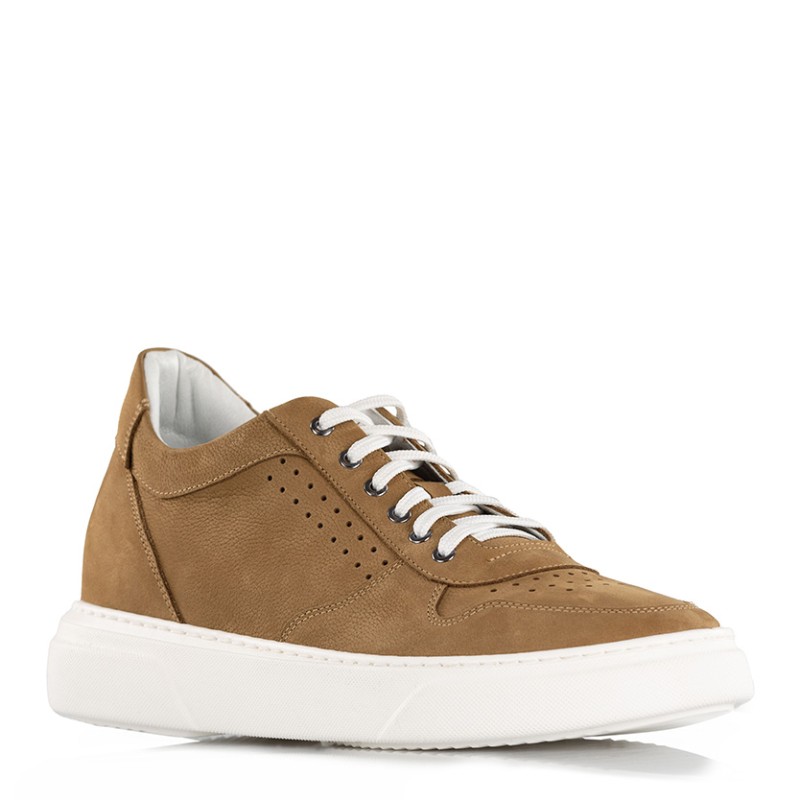 Sneaker talon compensé Homme | Camel +7 cm | Mario Bertulli