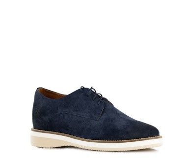 Chaussure Derby compensée Homme | marine +7,5cm | Mario Bertulli