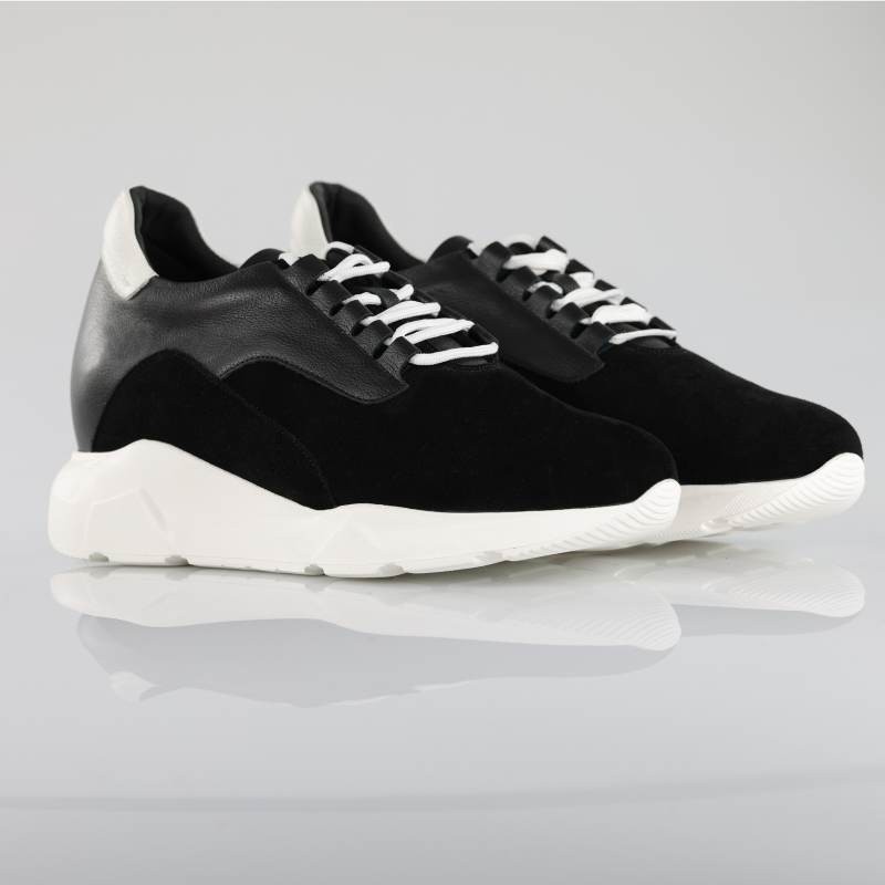 Basket Homme rehaussante  | Noir +8 CM | Mario Bertulli