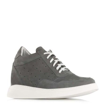 Sneaker talon compensé Homme | Gris +9 cm | Mario Bertulli