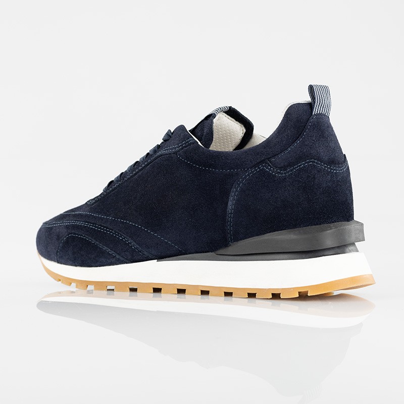 Basket Homme rehaussante  | Torino marine +7,5cm | Mario Bertulli