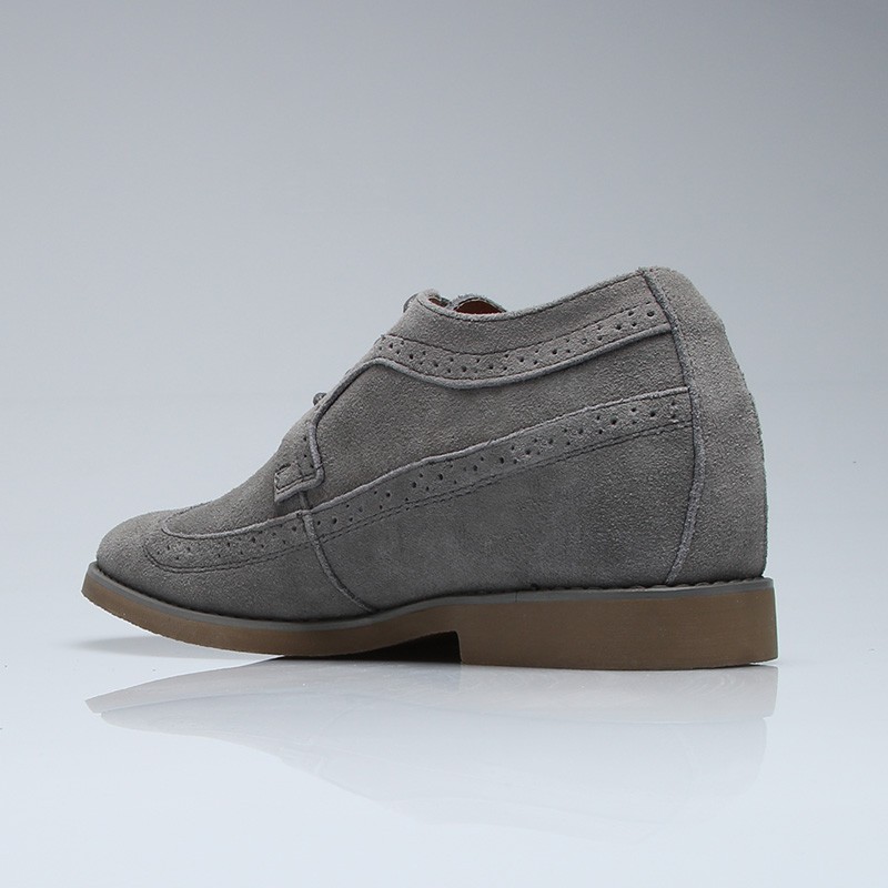 Chaussure Derby compensée Homme | Gris +7 CM | Mario Bertulli