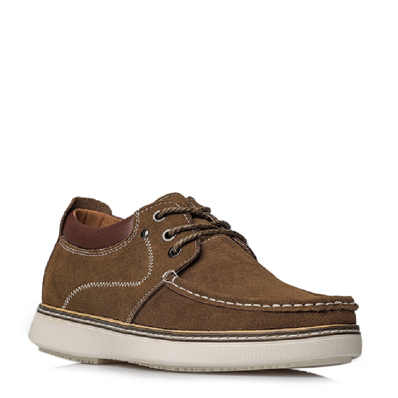 Chaussures bateau rehaussantes Homme | Marron +5,5 CM | Mario Bertulli