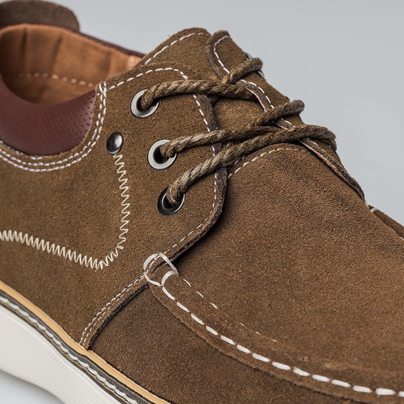 Chaussures bateau rehaussantes Homme Marron +5,5 CM Mario Bertulli