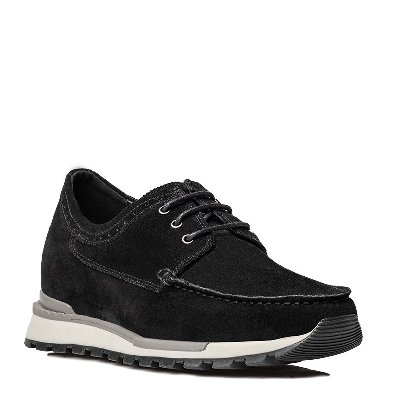 Sneaker talon compensé Homme | Gris foncé +7 CM | Mario Bertulli