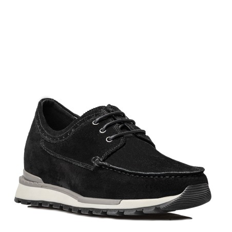 Sneaker talon compensé Homme | Gris foncé +7 CM | Mario Bertulli