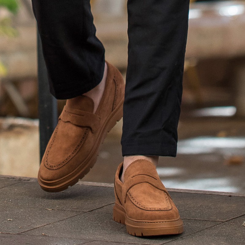 Mocassin rehaussant Homme | Cognac +7 CM | Mario Bertulli