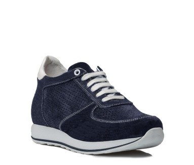 Sneaker talon compensé Homme | Marine +7 CM | Mario Bertulli