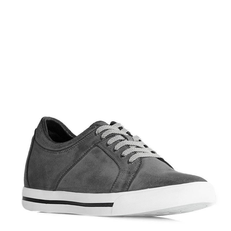 Sneaker Homme rehaussante Gris fonc 6 CM Mario Bertulli