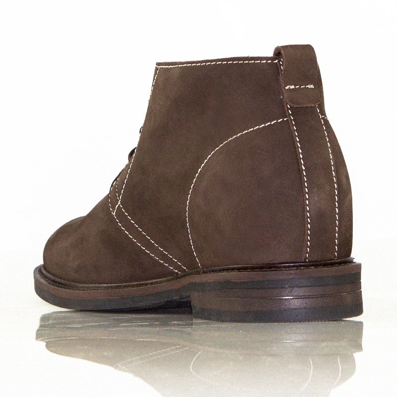 Bottes compensées Homme | chocolat +7,5cm | Mario Bertulli