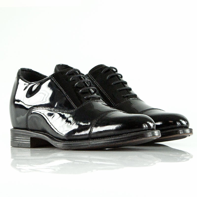Richelieu compensé Homme | Noir +7,5 CM | Mario Bertulli