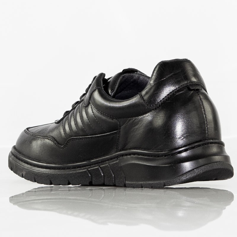 Richelieu compensé Homme | Noir +7 CM | Mario Bertulli