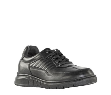 Richelieu compensé Homme | Noir +7 CM | Mario Bertulli