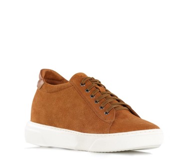 Sneaker talon compensé homme | Cognac +7,5 Cm | Mario Bertulli