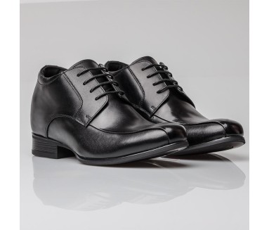 Chaussure Derby compensée Homme | Noir +7 CM | Mario Bertulli