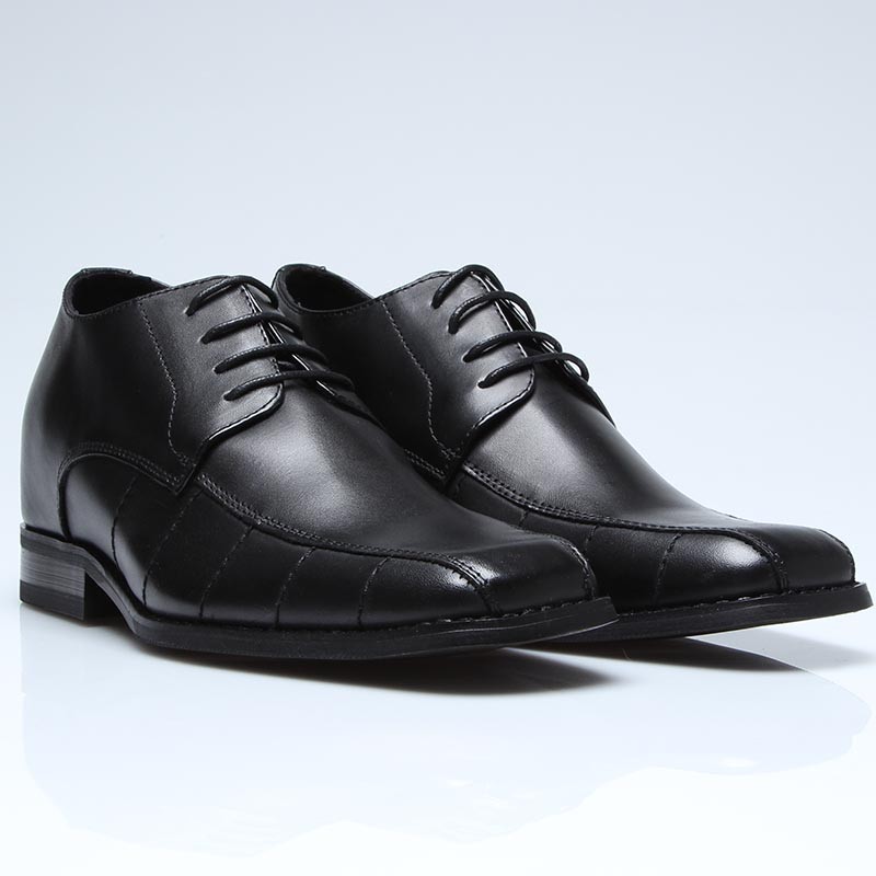 Chaussure Derby compensée Homme | Noir +7 CM | Mario Bertulli