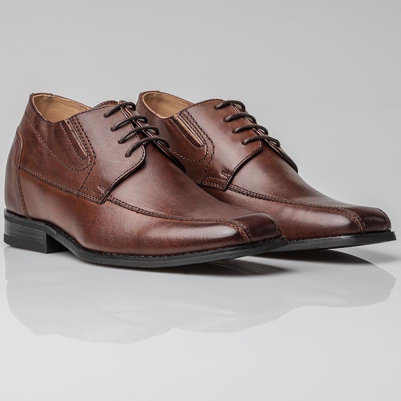 Chaussure Derby compensée Homme | Marron +6 CM | Mario Bertulli