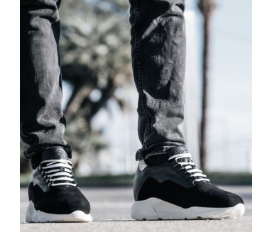 Basket Homme rehaussante  | Noir +8 CM | Mario Bertulli