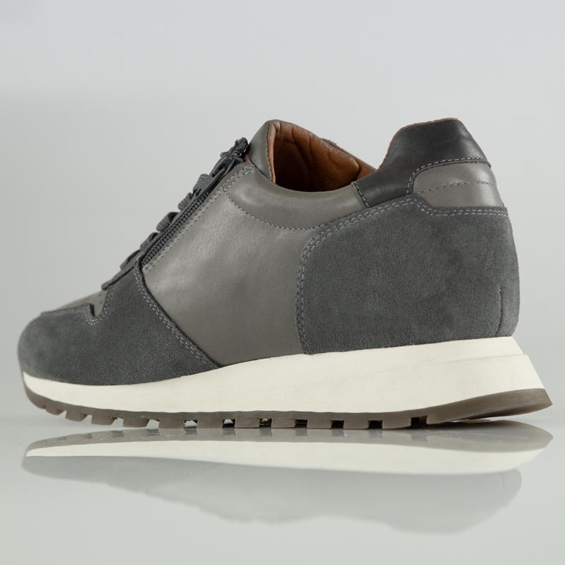 Basket Homme rehaussante  | Imperia gris +7,5cm | Mario Bertulli