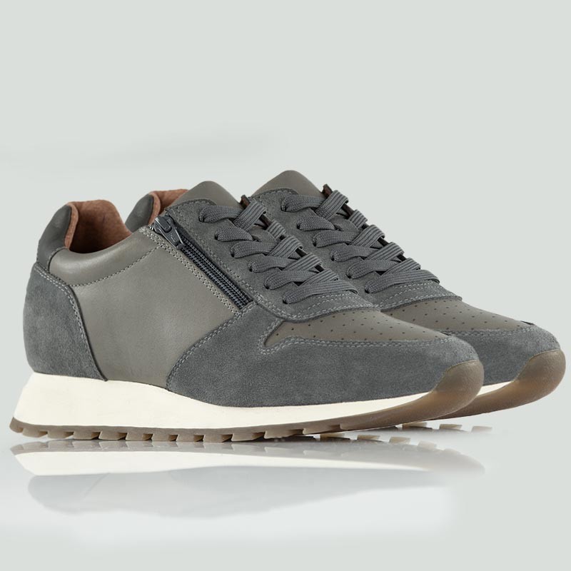 Basket Homme rehaussante  | Imperia gris +7,5cm | Mario Bertulli