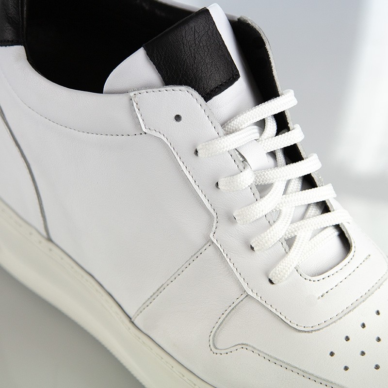 Sneaker talon compensé Homme | Blanc +9 cm | Mario Bertulli