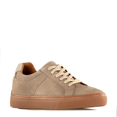 Sneaker talon compensé Homme | Beige clair 6,5 cm| Mario Bertulli