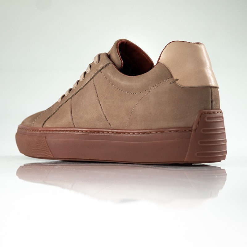 Sneaker talon compensé Homme | Beige clair 6,5 cm| Mario Bertulli