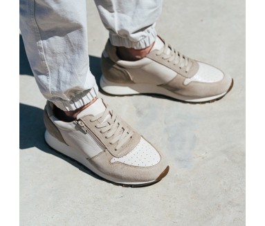 Basket Homme rehaussante  | Imperia beige +7,5cm | Mario Bertulli