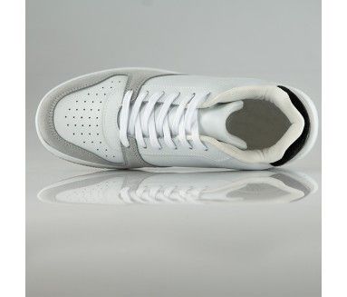 Sneaker talon compensé Homme | Blanc gris +5,5 cm | Mario Bertulli
