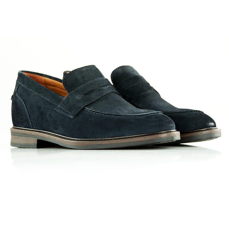 Mocassin rehaussant Homme | Marine +7,5 cm | Mario Bertulli