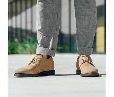 Chaussure Derby compensée Homme | sable +7,5cm | Mario Bertulli