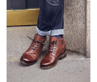 Bottines fourrés compensées  Homme | Noir +7.5 CM | Mario Bertulli