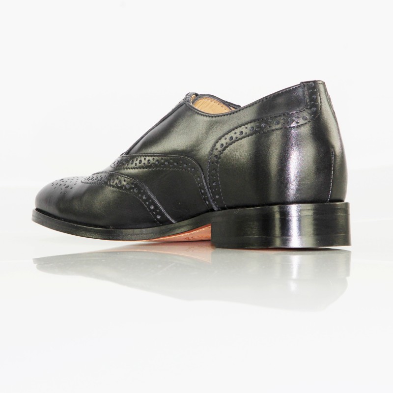 Richelieu compensé Homme | Noir +6 CM | Mario Bertulli