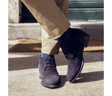 Bottes compensées Homme | Marine +6,5 CM | Mario Bertulli