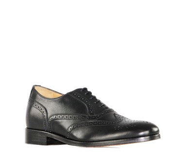 Richelieu compensé Homme | Noir +6 CM | Mario Bertulli