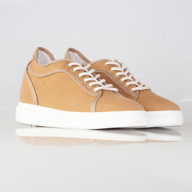 Sneakers rehaussantes Varenna Camel +7 cm