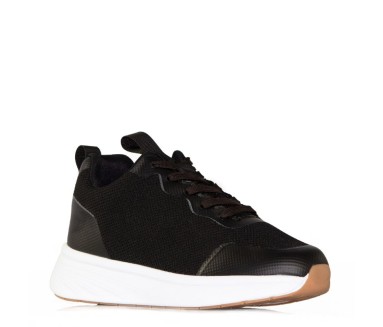 Baskets rehaussantes Meda noir +6.5cm