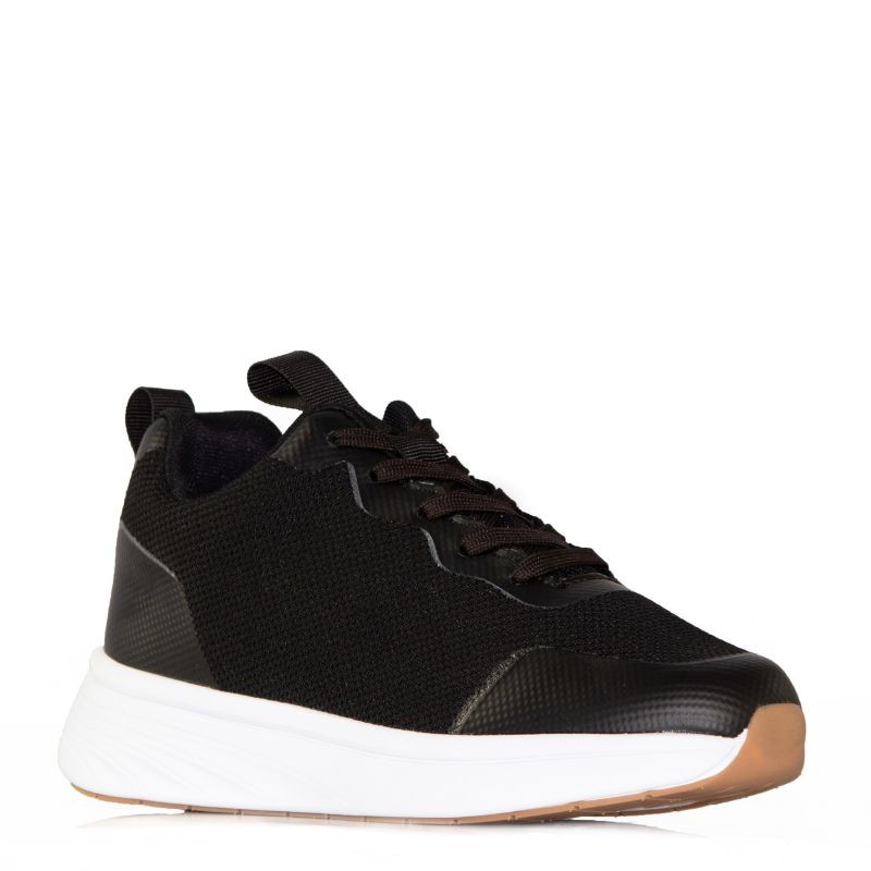 Baskets rehaussantes Meda noir +6.5cm