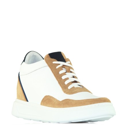 Sneakers rehaussantes Potenza beige +9cm